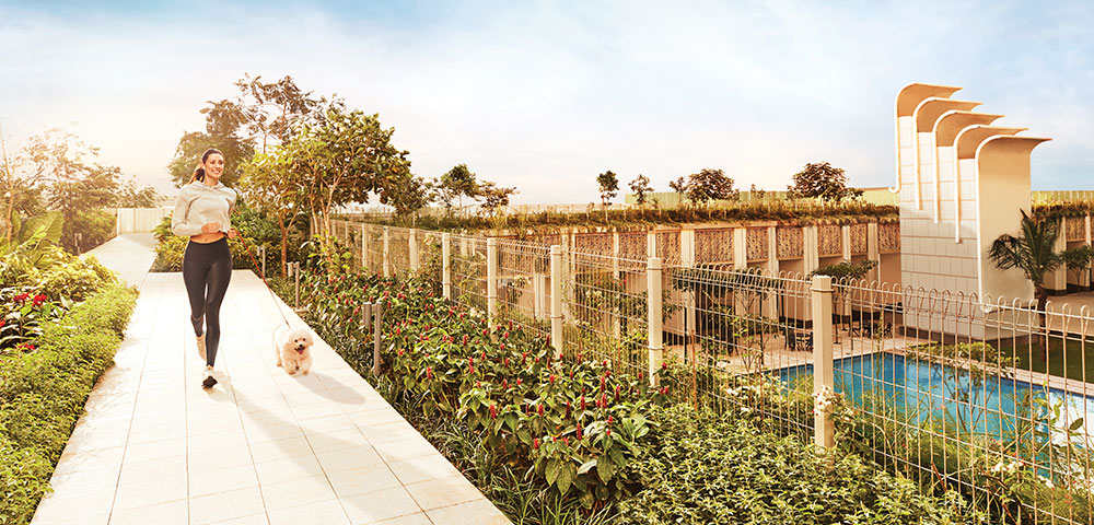 Lodha Lumis photos - landscaped gardens at Lodha New Cuffe Parade Wadala
